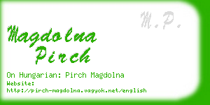 magdolna pirch business card